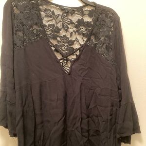 Forever 21+ black lacy top